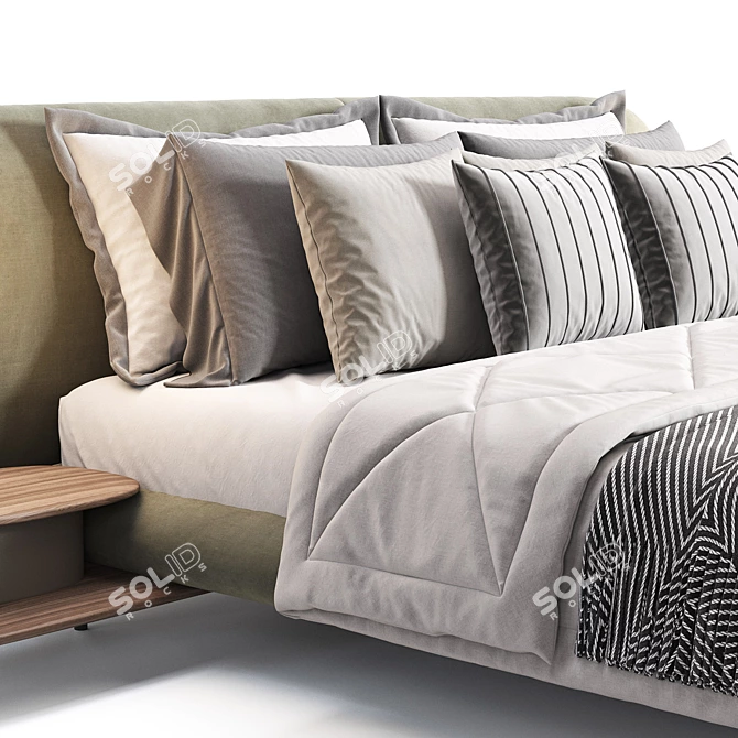  Alfdafre NeYo Upholstered Bed 3D model image 5