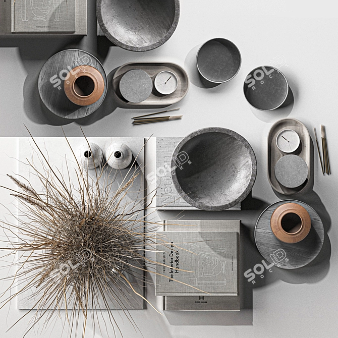 Elegant Home Decor Set 3D model image 2