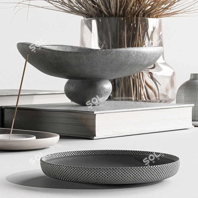 Elegant Home Decor Set 3D model image 5