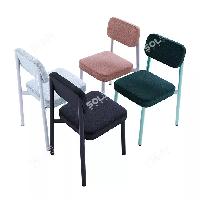 Title: Modern Residence Dining Chairs 3D model image 1