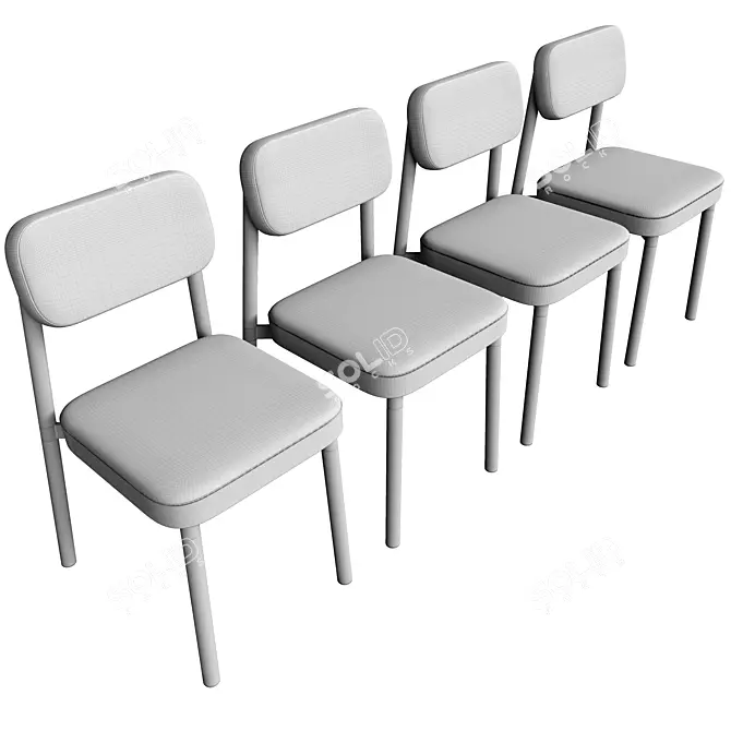 Title: Modern Residence Dining Chairs 3D model image 4