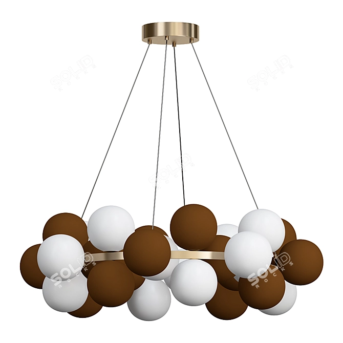 Elegant Ring LED Lamp Collection 3D model image 1