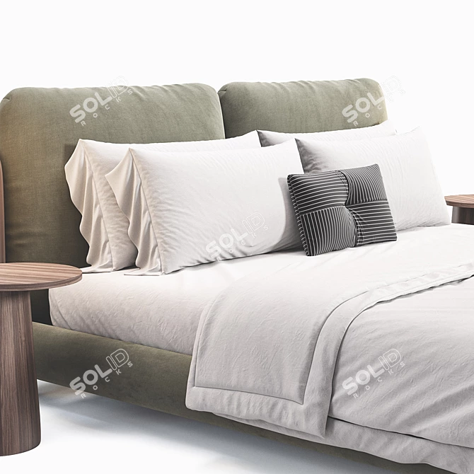 Comfortable Hug Bed by Alfdafre 3D model image 4