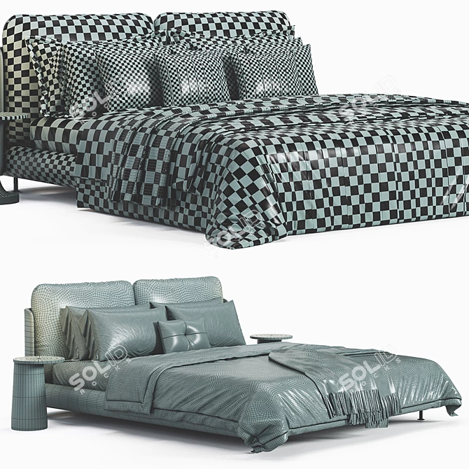 Comfortable Hug Bed by Alfdafre 3D model image 7