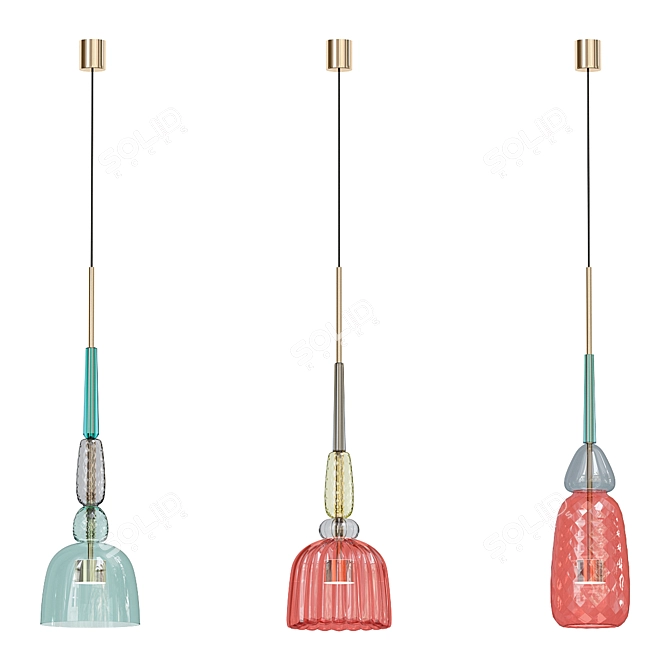 ImperiumLoft Flauti Pendant Light 3D model image 2