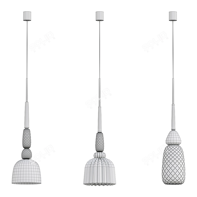 ImperiumLoft Flauti Pendant Light 3D model image 3