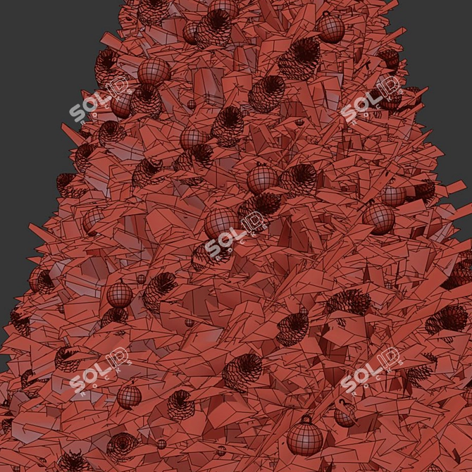  2016 Christmas Tree Set3 Render 3D model image 4