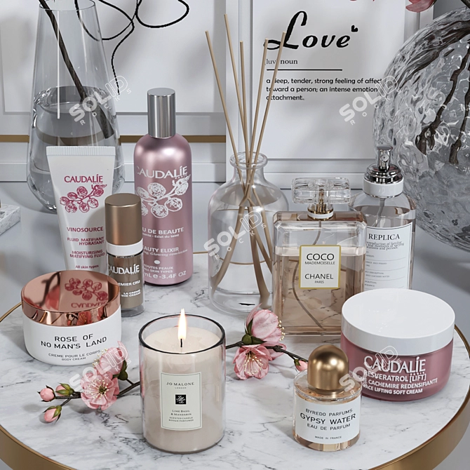  Elegant Decorative Table Set 3D model image 10