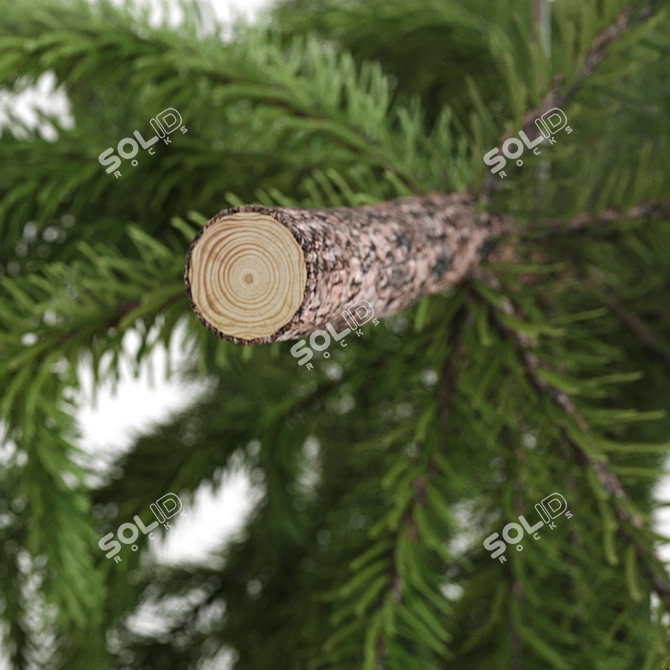 Festive Hanging Christmas Tree 3D model image 3