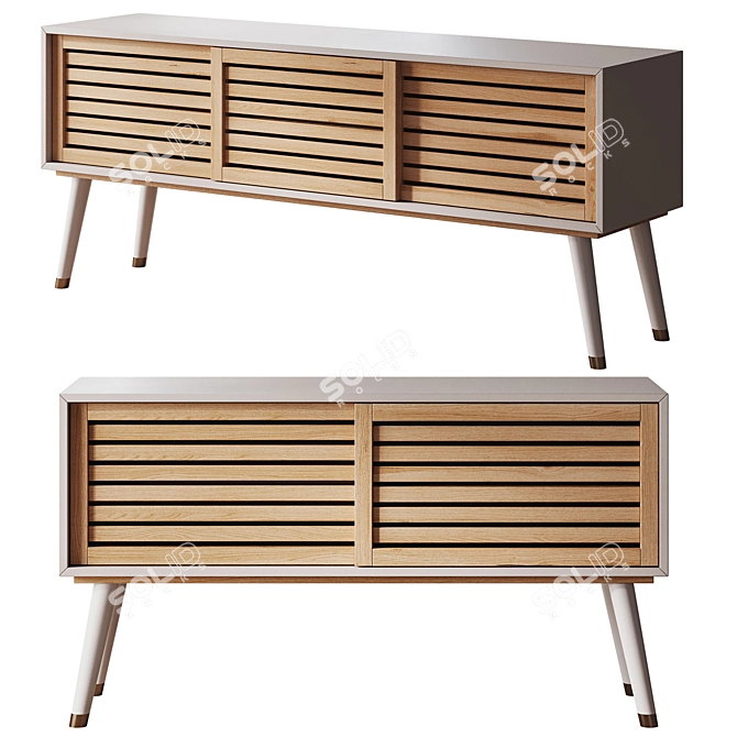 Modern Sideboard Set for 3D 3D model image 1