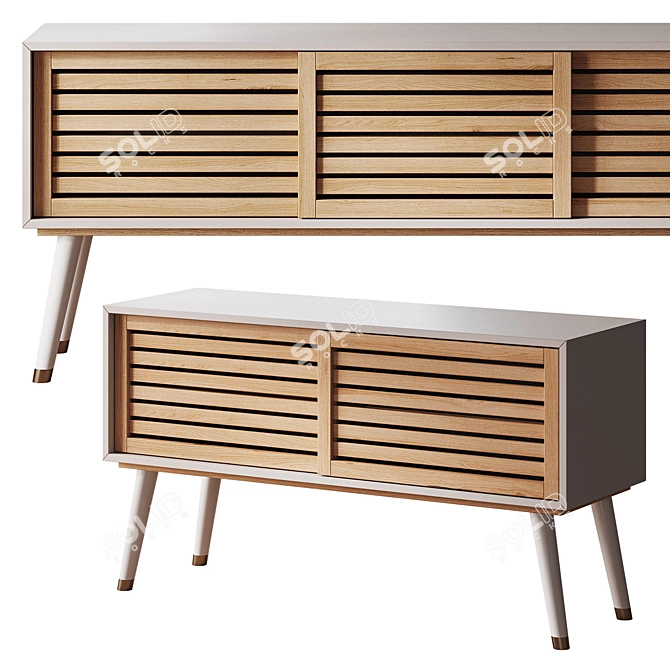Modern Sideboard Set for 3D 3D model image 2
