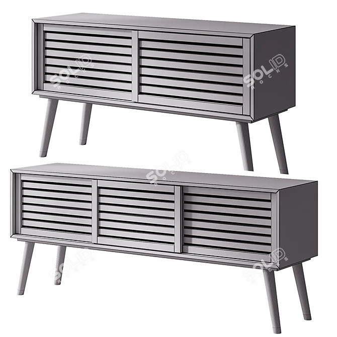 Modern Sideboard Set for 3D 3D model image 6