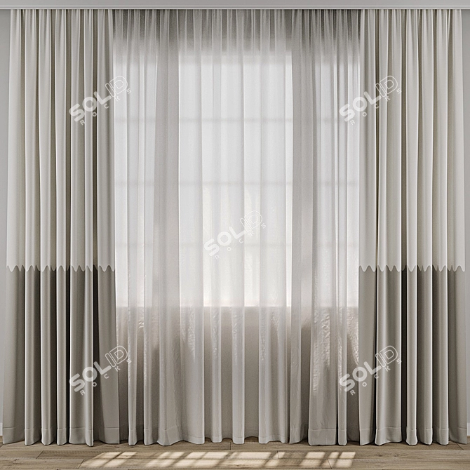 3D Curtain Model Collection 3D model image 1