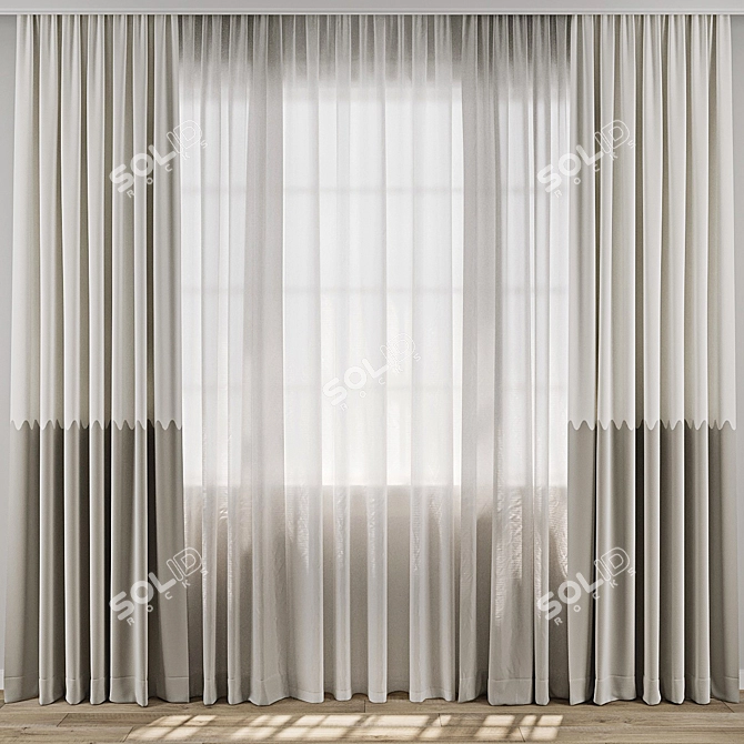 3D Curtain Model Collection 3D model image 4