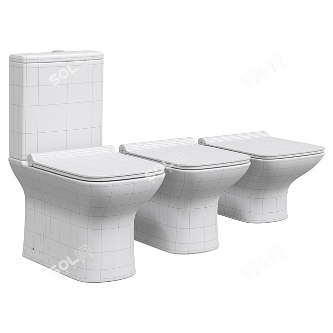 Agger AT2000 Compact Toilet 3D model image 5