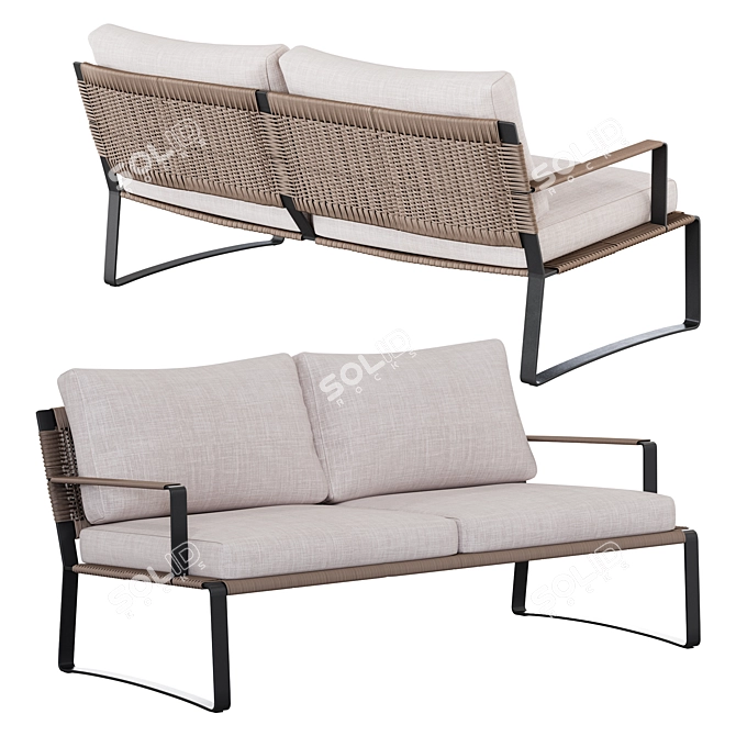 Outdoor Sofa Phoenix Molteni C 3D model image 2