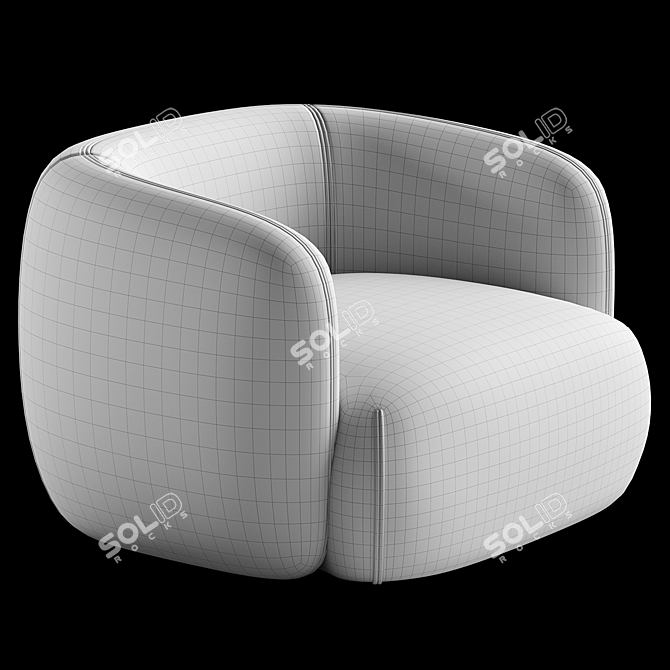 Modern Fabric Armchair by Marac 3D model image 2