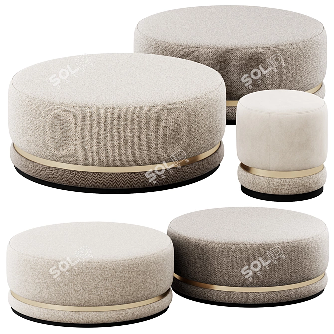 Vincent Ottoman 400mm Contemporary Design 3D model image 1