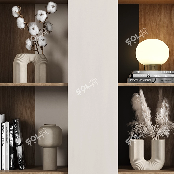 Modular Bookcase with High-Quality Textures 3D model image 5