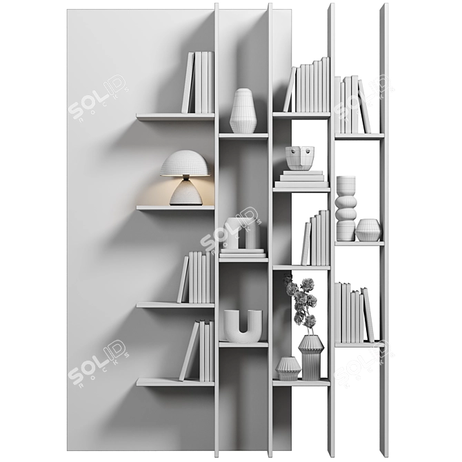 Modular Bookcase Furniture Set 3D model image 4