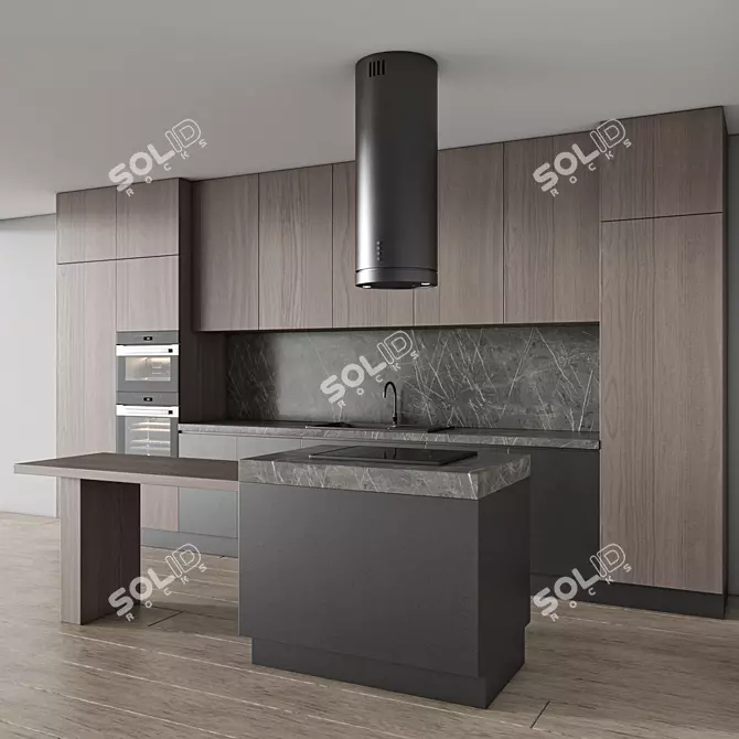 Modern Kitchen 3D Model Bundle 3D model image 1