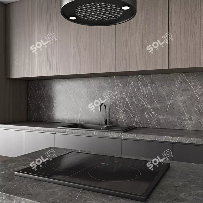 Modern Kitchen 3D Model Bundle 3D model image 4