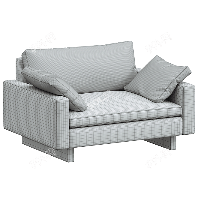 Cozy Harmony Chair West Elm 3D model image 3