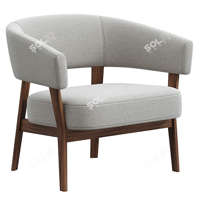 Stylish Juno Chair Upgrade 3D model image 1