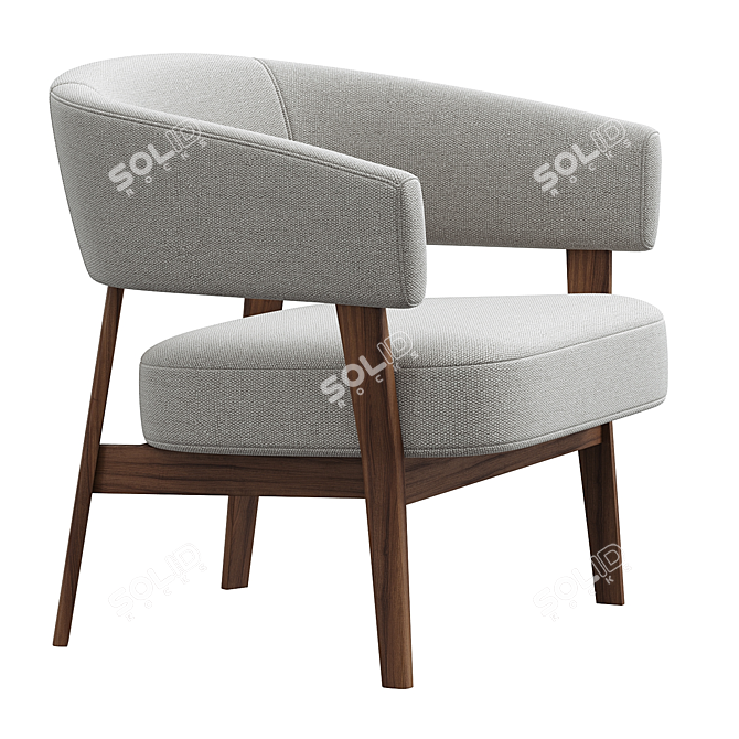 Stylish Juno Chair Upgrade 3D model image 2