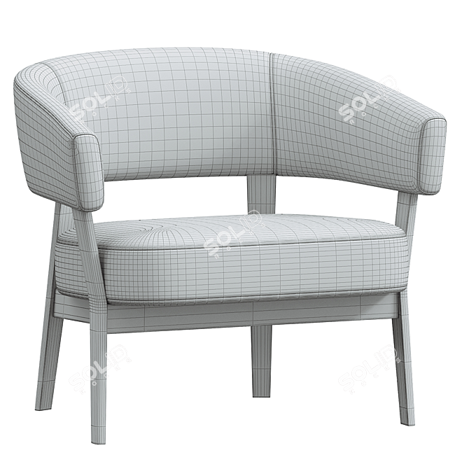 Stylish Juno Chair Upgrade 3D model image 3