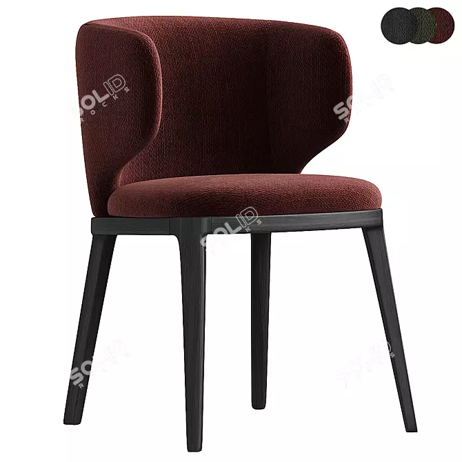 Modish Fabric Armchair MISS JOY 3D model image 1