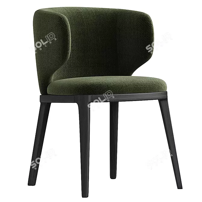Modish Fabric Armchair MISS JOY 3D model image 3