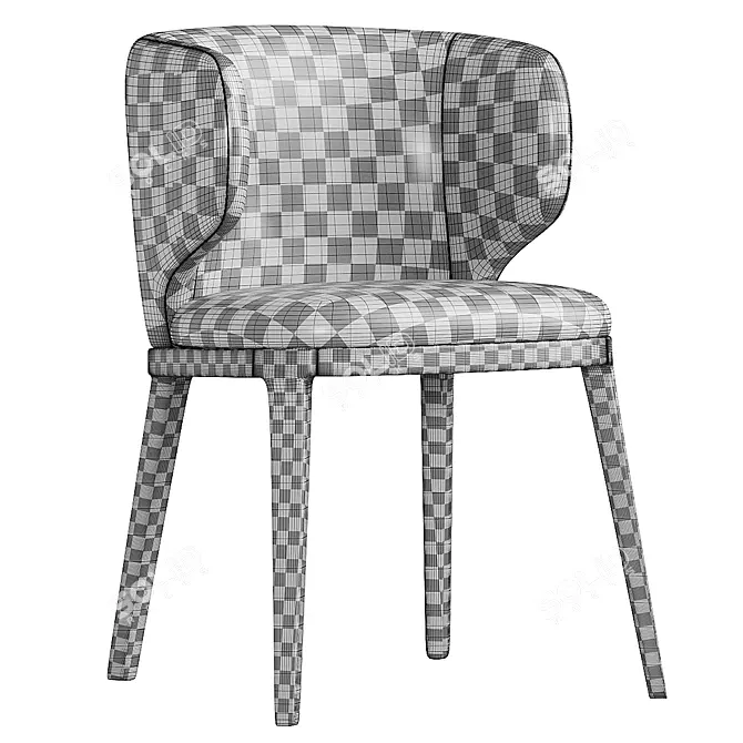 Modish Fabric Armchair MISS JOY 3D model image 4