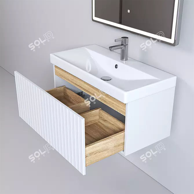 European Style Storage Drawer Set 3D model image 6