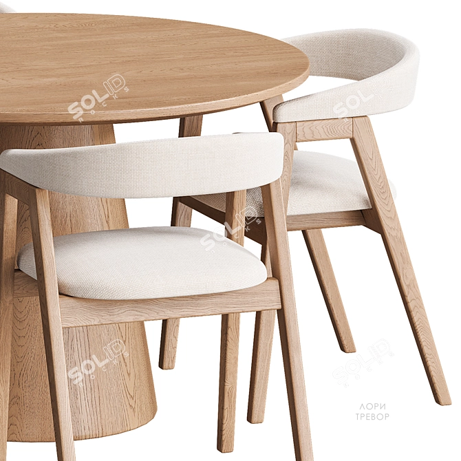 Scandinavian Dining Set by Divan.ru 3D model image 3