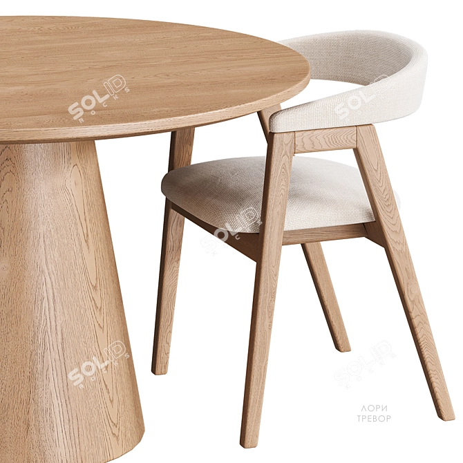 Scandinavian Dining Set by Divan.ru 3D model image 4