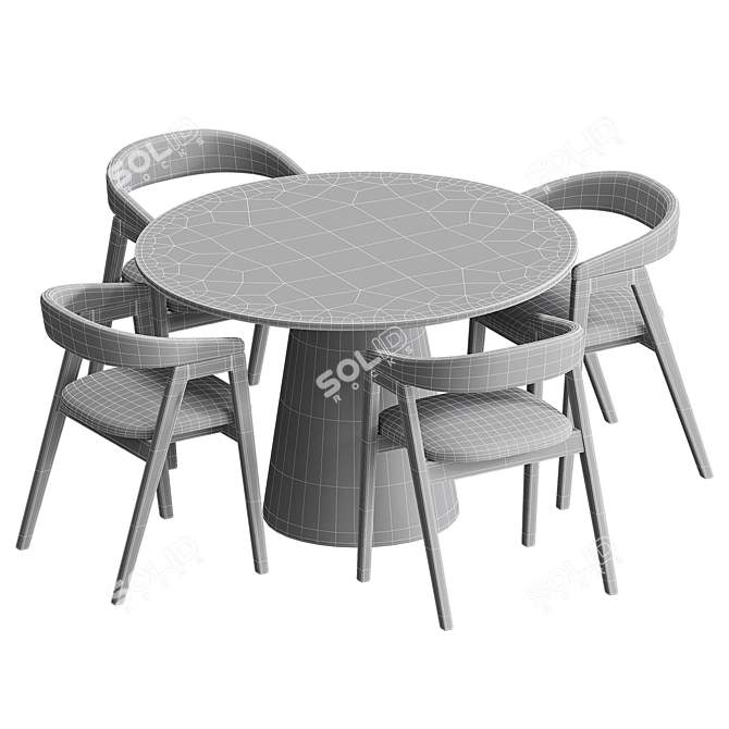 Scandinavian Dining Set by Divan.ru 3D model image 5