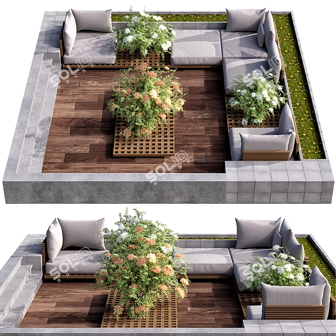 Landscape Seating Area No.9 3D model image 1