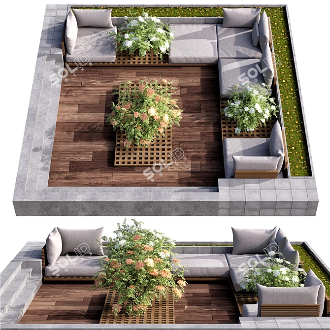 Landscape Seating Area No.9 3D model image 6