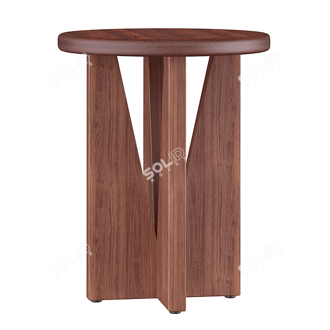 Modern V Side Table Elegance 3D model image 1