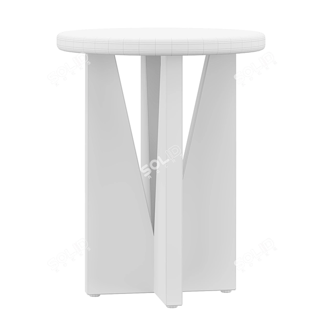 Modern V Side Table Elegance 3D model image 2