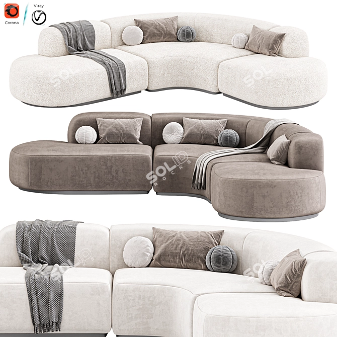 Elegant Bjorn L Sofa Design 3D model image 1