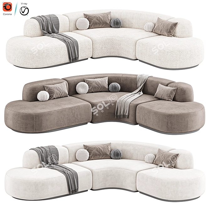 Elegant Bjorn L Sofa Design 3D model image 2