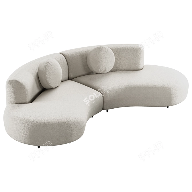 Modern Tokio Curved Sofa (Russian translation: Современный Диван Tokio с Изогнутым Д 3D model image 10