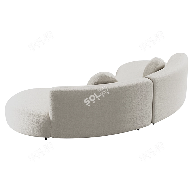 Modern Tokio Curved Sofa (Russian translation: Современный Диван Tokio с Изогнутым Д 3D model image 11