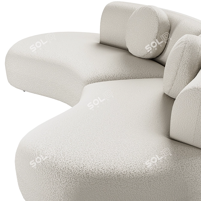 Modern Tokio Curved Sofa (Russian translation: Современный Диван Tokio с Изогнутым Д 3D model image 13