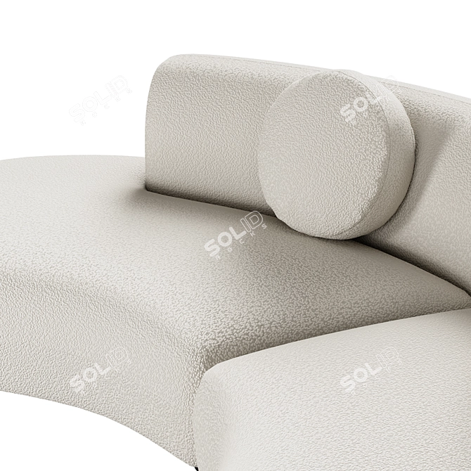 Modern Tokio Curved Sofa (Russian translation: Современный Диван Tokio с Изогнутым Д 3D model image 14