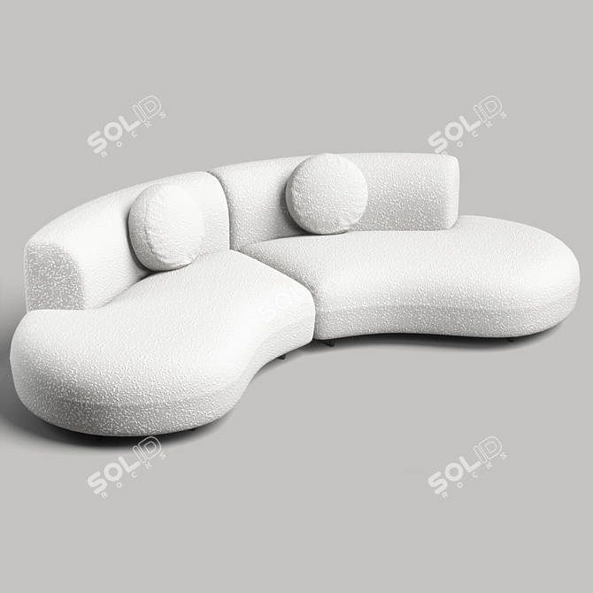 Modern Tokio Curved Sofa (Russian translation: Современный Диван Tokio с Изогнутым Д 3D model image 6