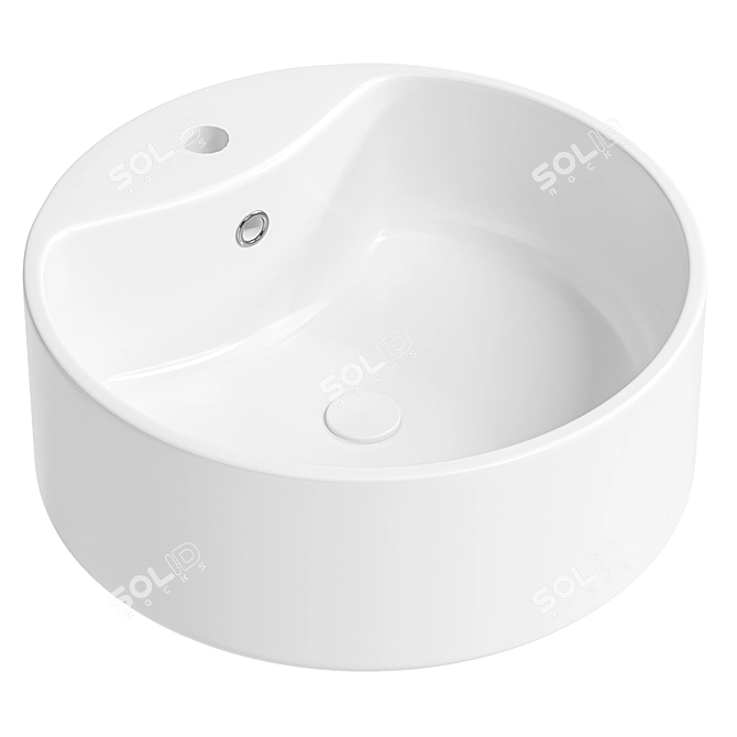 Modern White Bathroom Sink Abber Bequem 3D model image 1