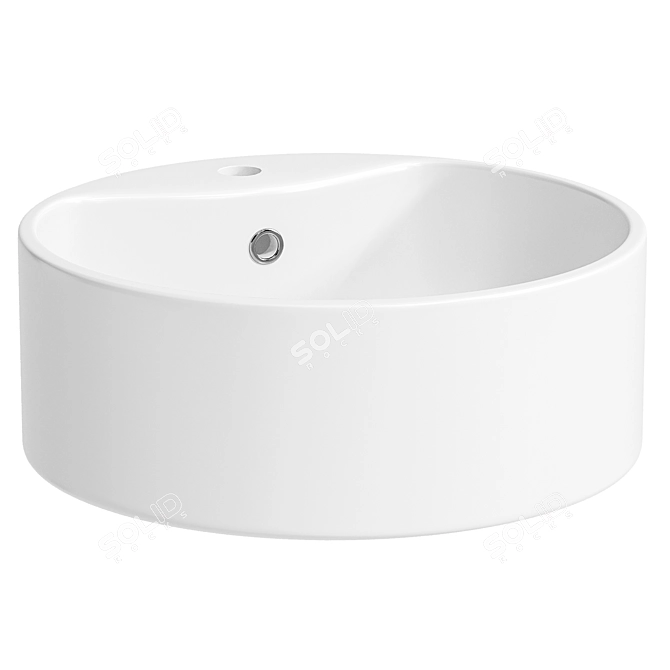 Modern White Bathroom Sink Abber Bequem 3D model image 2